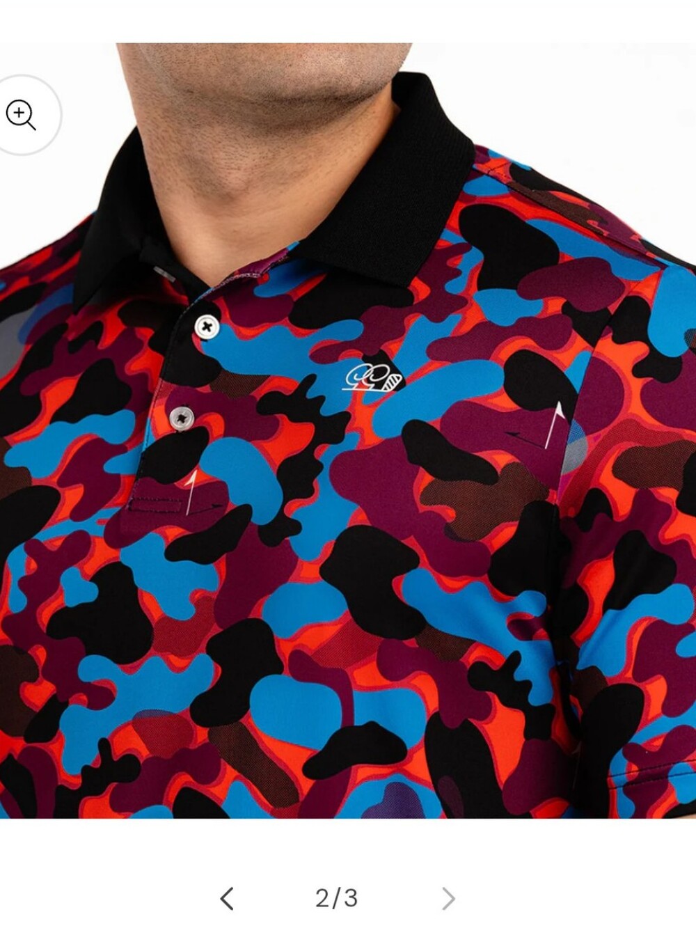 Good Good Golf Polo Shirt Mens Large All Over Print AOP Performance